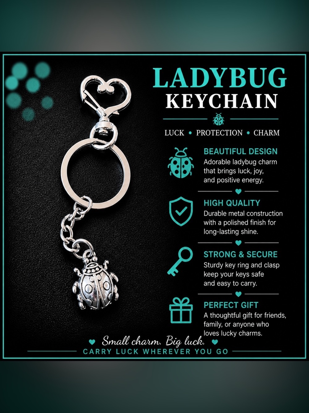 *30off3* NWOT. Ladybug Keychain/Accessory. Makes a perfect gift!​